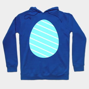 Easter egg blue with white lines Hoodie